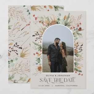 Hochzeit 1 Foto Bogen Wasserfarbe botanisch floral Save The Date