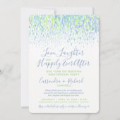 Hochzeit 1. Jubiläum glücklich nach dem Party Einladung (Vorderseite)