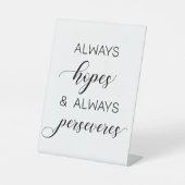 Hochzeit '1 Korinther 13' Immer hofft Sockelschild (Vorderseite)