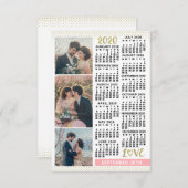 Hochzeit 2020 Kalender Rosa Rosa 3 Fotos Save The Date (Vorne/Hinten)