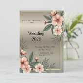 Hochzeit 2026 einladung (Stehend Vorderseite)