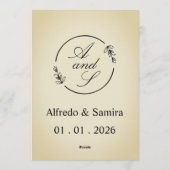 Hochzeit 2026 einladung (Rückseite)