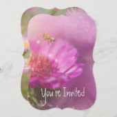 Hochzeit 20 Jahre Jubiläum Asters Garden Blume Inv Einladung (Vorne/Hinten)