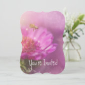 Hochzeit 20 Jahre Jubiläum Asters Garden Blume Inv Einladung (Stehend Vorderseite)