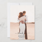 Hochzeit 2 Foto Liebe Script Hochzeit Vielen Dank Dankeskarte (Vorderseite)