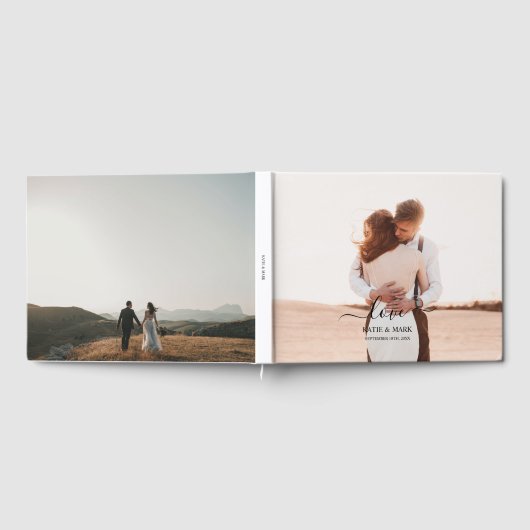 Hochzeit 2-Foto-Memory-Liebe Gästebuch (Voll)