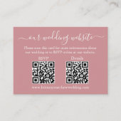 Hochzeit 2 QR UAWG Details Foto Dusty Rose Begleitkarte (Vorderseite)