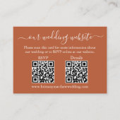 Hochzeit 2 QR UAWG Details Foto Terracotta Begleitkarte (Vorderseite)