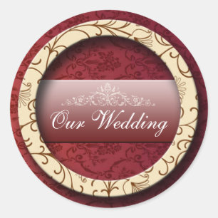 Hochzeit 2 runder aufkleber