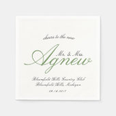 Hochzeit 2. September Serviette (Vorderseite)