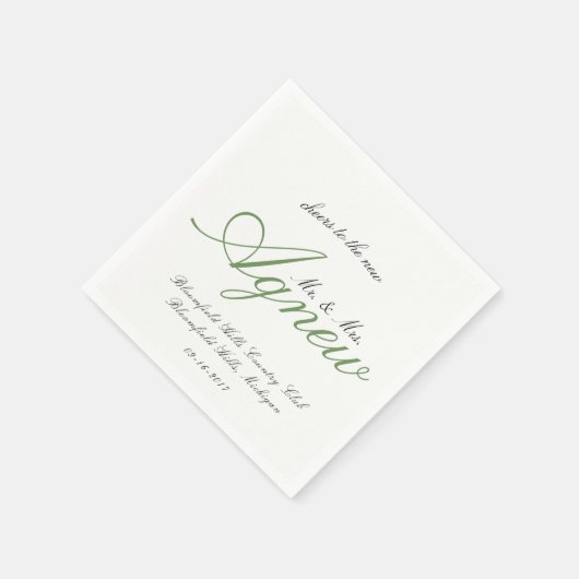 Hochzeit 2. September Serviette (Ecke)