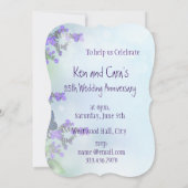 Hochzeit 30. Jubiläum Asters Garden Blume Einladung (Rückseite)