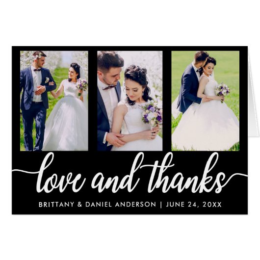 Hochzeit 3 Foto Liebe und Dank geklappt (Vorderseite (Horizontal))