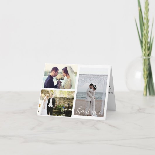 Hochzeit 3 - FotoCollage Dankeskarte (Vorderseite)