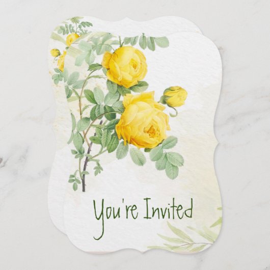 Hochzeit 50 Jahre Jubiläum Asters Garden Blume Einladung (Vorne/Hinten)