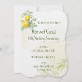 Hochzeit 50 Jahre Jubiläum Asters Garden Blume Einladung (Rückseite)