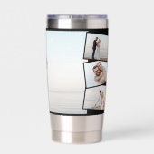 Hochzeit 7 FotoCollage mit Zigzag Montage Thermobecher (Rückseite)