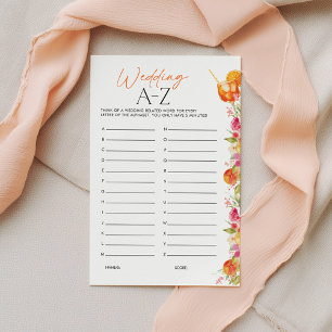 Hochzeit A-Z Brautdusche-Spiel First Spritz