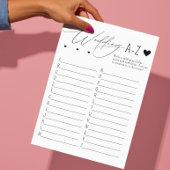 Hochzeit ABC Game Briefbogen