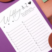 Hochzeit ABC Game Briefbogen