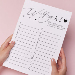 Hochzeit ABC Game Briefbogen