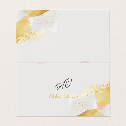 Hochzeit abstrakt visitenkarten (Außenseite Aufgefaltet)