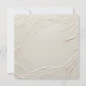 Hochzeit Abstrakte Elfenbeintextur Einladung (Rückseite)