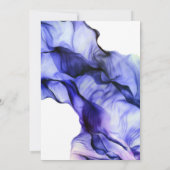 HOCHZEIT | Abstrakte Tinte für die Marine Einladung (Rückseite)