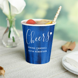 Hochzeit abstrakter Kunst in Sapphire Pappbecher