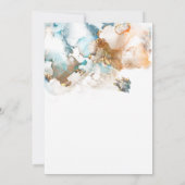 Hochzeit | Abstrakter Marmoralkohol Tinte Einladung (Rückseite)