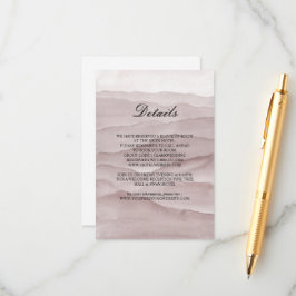 Hochzeit abstrakter staubiger Rose Begleitkarte