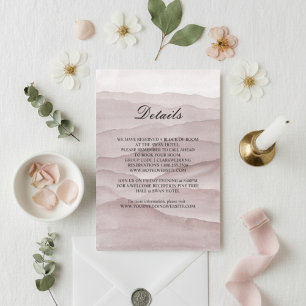 Hochzeit abstrakter staubiger Rose Begleitkarte