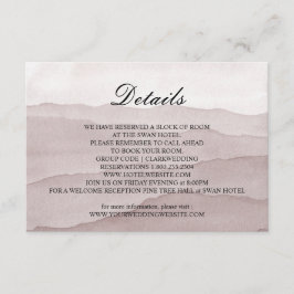 Hochzeit abstrakter staubiger Rose Begleitkarte