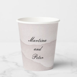 Hochzeit abstrakter staubiger Rose Pappbecher