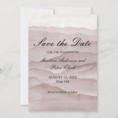 Hochzeit abstrakter staubiger Rose Save The Date (Vorderseite)