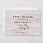 Hochzeit abstrakter staubiger Rose Save The Date (Vorderseite)