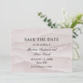 Hochzeit abstrakter staubiger Rose Save The Date (Stehend Vorderseite)