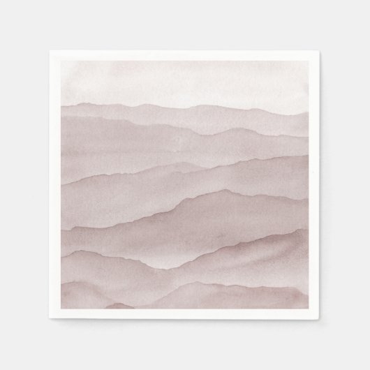 Hochzeit abstrakter staubiger Rose Serviette (Vorderseite)