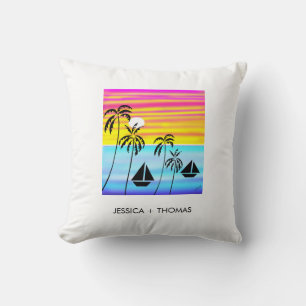 Hochzeit, afrikanisches Art-Tropical-Sunset-Segeln Kissen