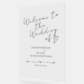 Hochzeit Akryllische Zeichen Willkommen Minimalist Acrylschild (Winkel)