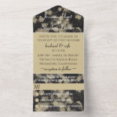 Hochzeit alle N eine Einladung schwarzen Golds (Innen Boden)