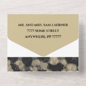 Hochzeit alle N eine Einladung schwarzen Golds (Rückseite)