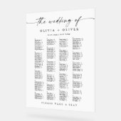 Hochzeit Alphabet bis 162 Personen Sitzkarte Acrylschild (Winkel)