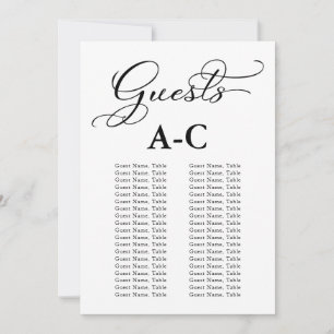 Hochzeit Alphabetische Gästebestuhlung Elegant Einladung