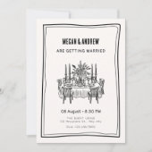 Hochzeit am Abendessen Einladung (Vorderseite)