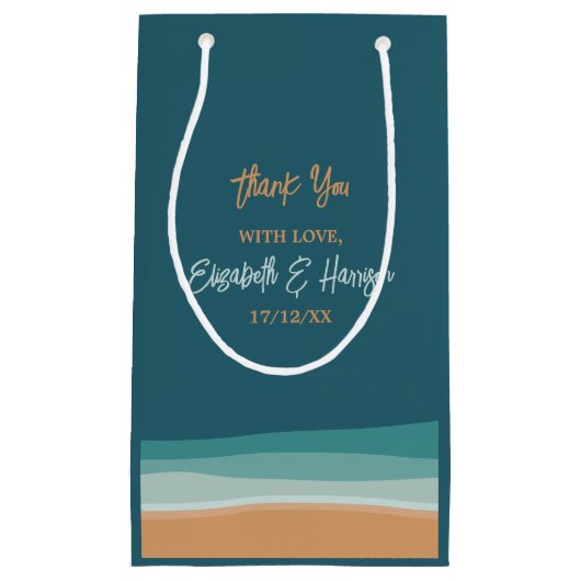 Hochzeit am abstrakten Ozean Kleine Geschenktüte (Vorderseite)