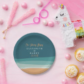 Hochzeit am abstrakten Ozean Pappteller (Party)