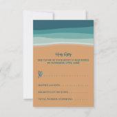 Hochzeit am abstrakten Ozean RSVP Karte (Vorderseite)