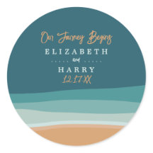 Hochzeit am abstrakten Ozean