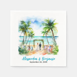 Hochzeit am Beach Watercolor Serviette